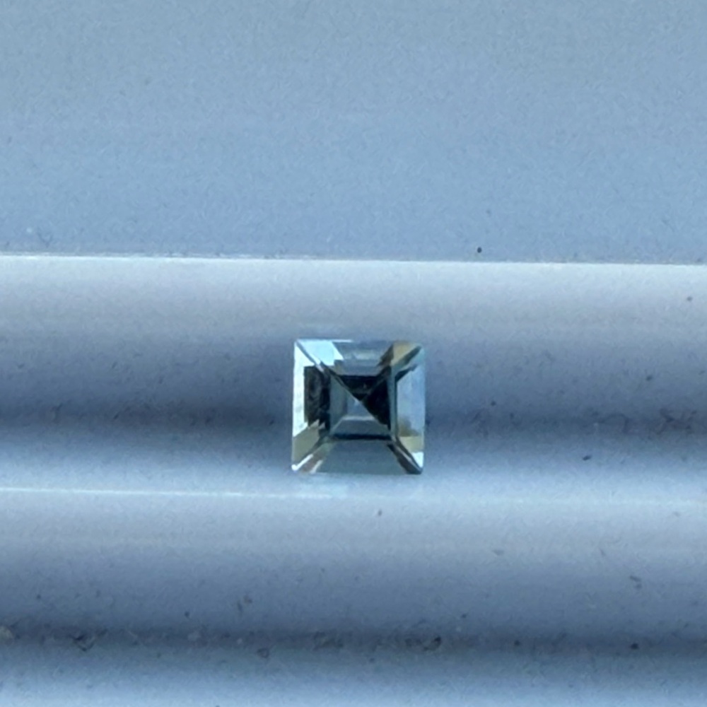 Square Aquamarine Blue Gemstone .25 carats